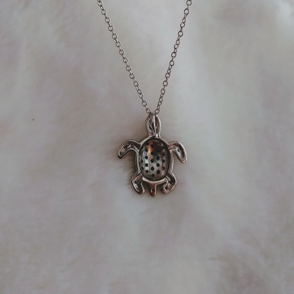 Sterling Silver Turtle Necklace - image 3